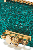 Crystal Embellished Mini Jeweled Satchel
